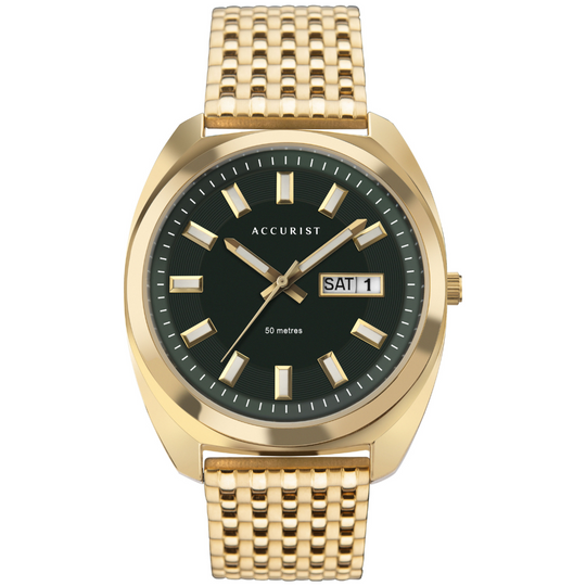 Gent's Accurist Gold Retro Watch