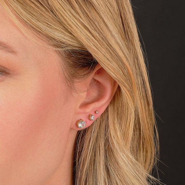 9ct Gold Cubic Zirconia Stud Earrings Ryan Thomas Jewellers