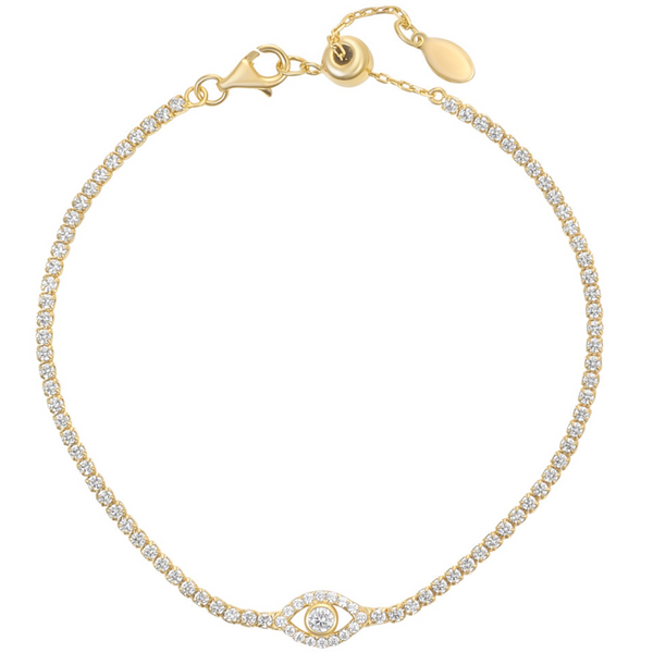 Gold Evil Eye Tennis Bracelet Ryan Thomas Jewellers