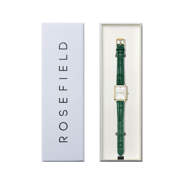 Rosefield Octagon XS Emerald Leather Watch | Ryan Thomas Jewellers