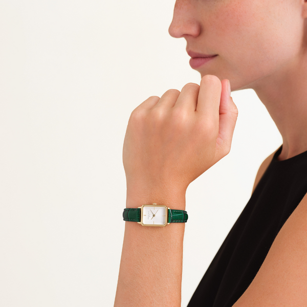 Rosefield Octagon XS Emerald Leather Watch | Ryan Thomas Jewellers