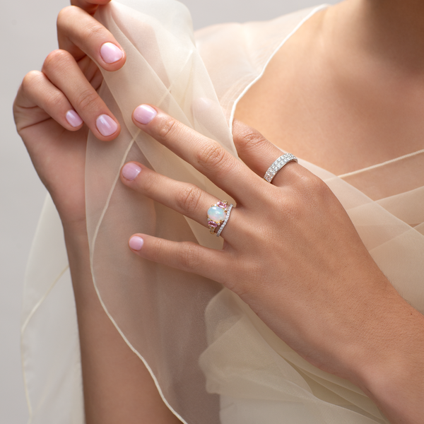 Opal Pink Sapphire Ring Ryan Thomas Jewellers - Main Image