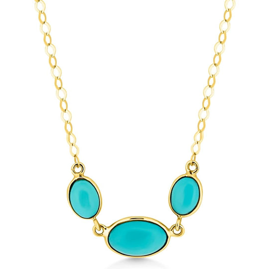 18ct Gold Turquoise Necklace