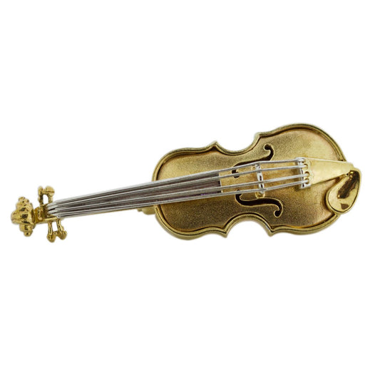 9ct Two Tone Cello Brooch