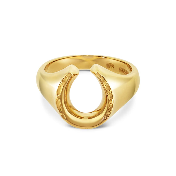 9ct Yellow Gold Gent s Horseshoe Ring Ryan Thomas Jewellers
