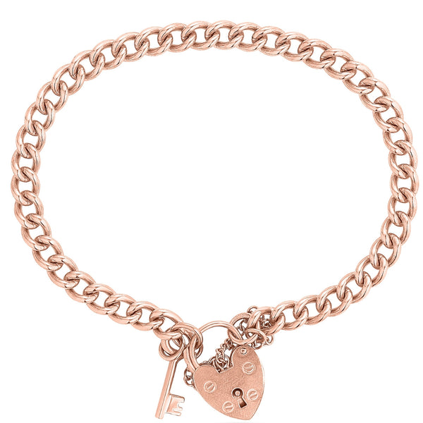 Rose gold padlock bracelet discount