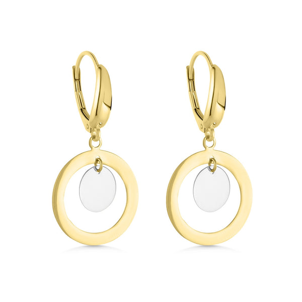 14ct Two Tone Drop Earrings Gold Drop Earrings Ryan Thomas Jewellers
