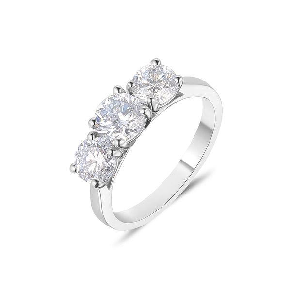 White Gold Trilogy Lab Grown Diamond Ring Ryan Thomas Jewellers