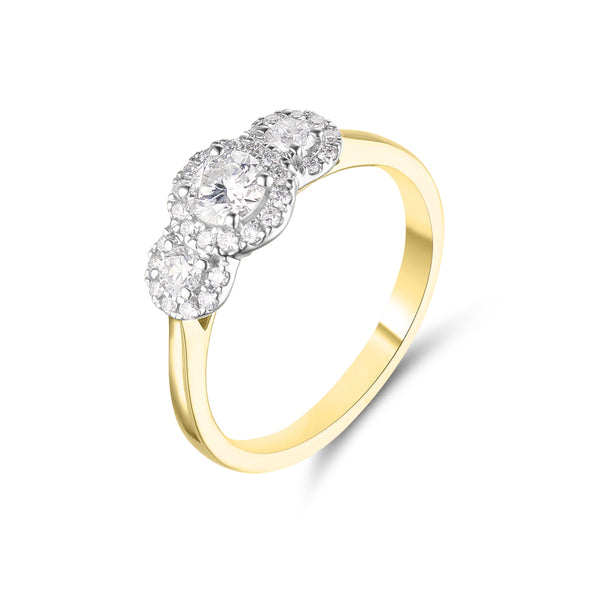 Trilogy halo ring on sale