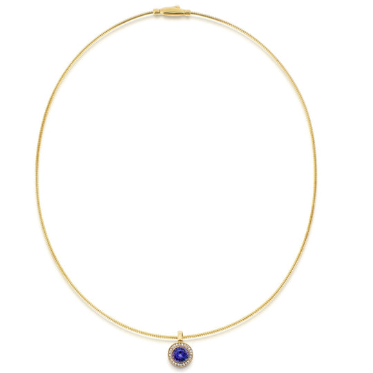 14ct Rose Gold Diamond & Tanzanite Necklace