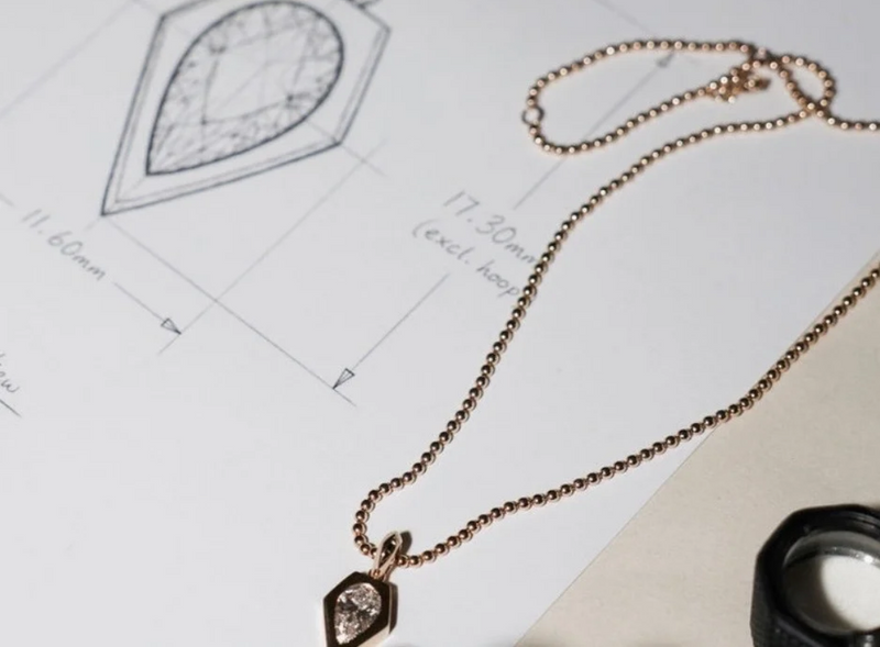 The Making of our Pear Cut Diamond Charm Pendant