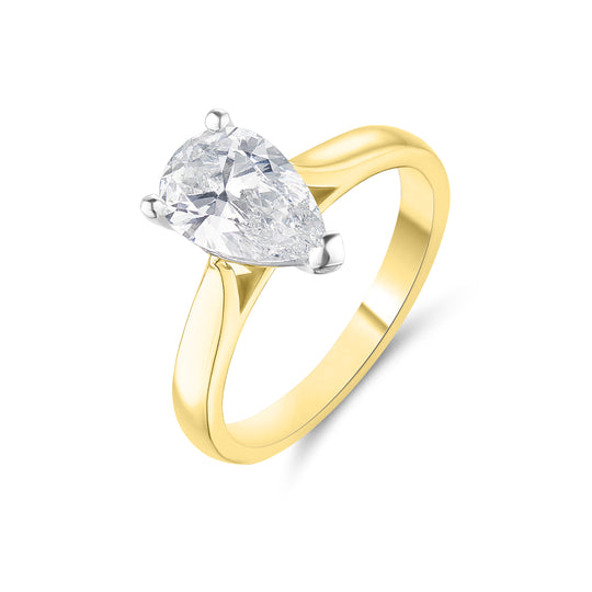 1.59ct Pear Cut Solitaire Ring