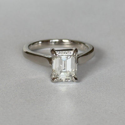 Bespoke Emerald Cut Diamond Ring