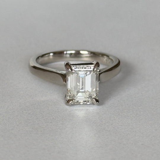 Bespoke Emerald Cut Diamond Ring