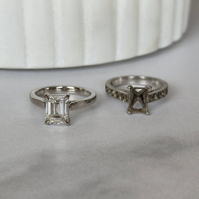 Bespoke Emerald Cut Diamond Ring