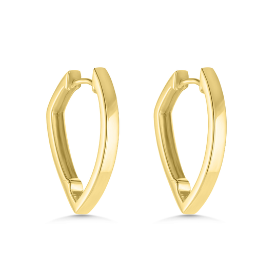 Gold Angular Hoop Earrings
