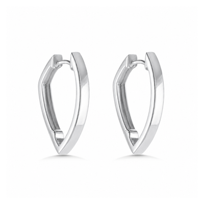 Silver Tapered Hoops