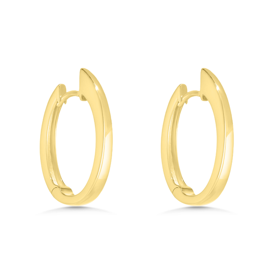 Gold Oval Hoop Earrings
