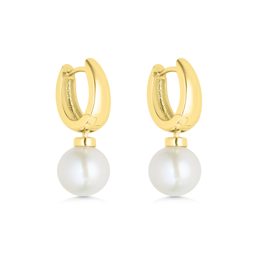 14ct Yellow Gold Pearl Drop Earrings