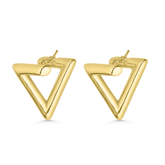 14ct Wrap Triangle Hoop Earrings