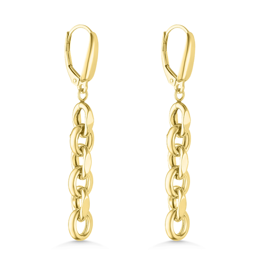 14ct Gold Belcher Drop Earrings