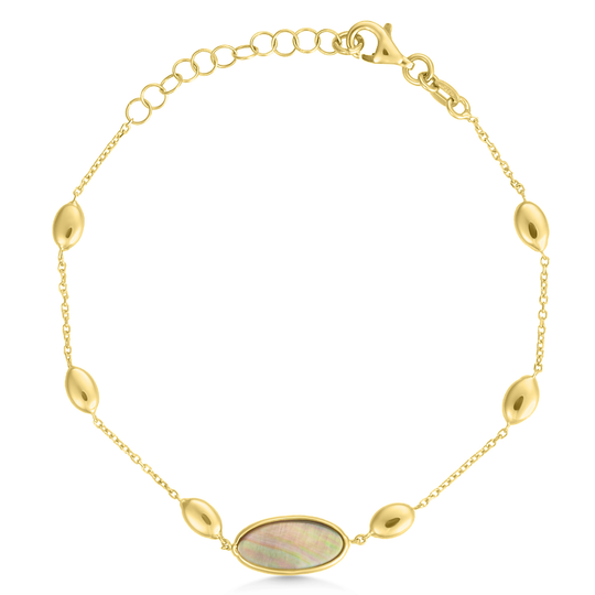 14ct Yellow Gold Mother of Pearl Bracelet