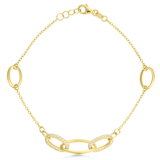 14ct Yellow Gold Oval Link Bracelet
