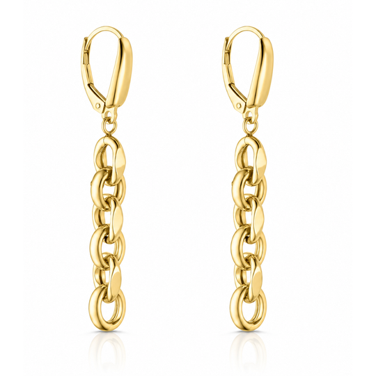 14ct Gold Belcher Drop Earrings