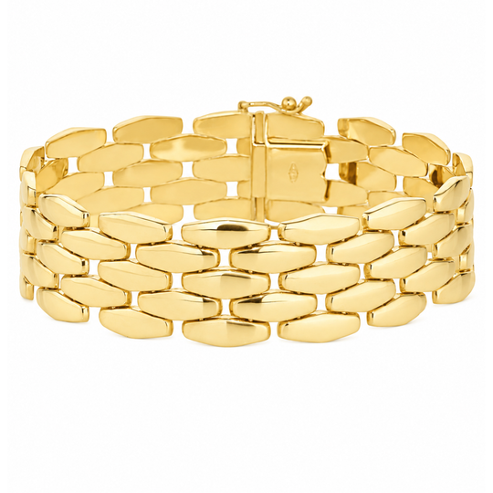 14ct Gold Flat Link Bracelet
