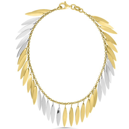 14ct Gold Fringe Charm Bracelet