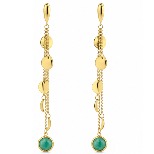 14ct Gold Milk Aquamarine Drop Earrings