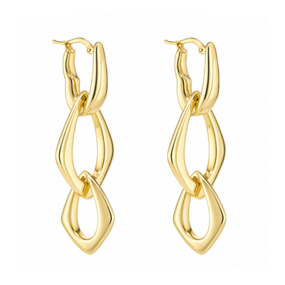 14ct Gold Multi Drop Earrings