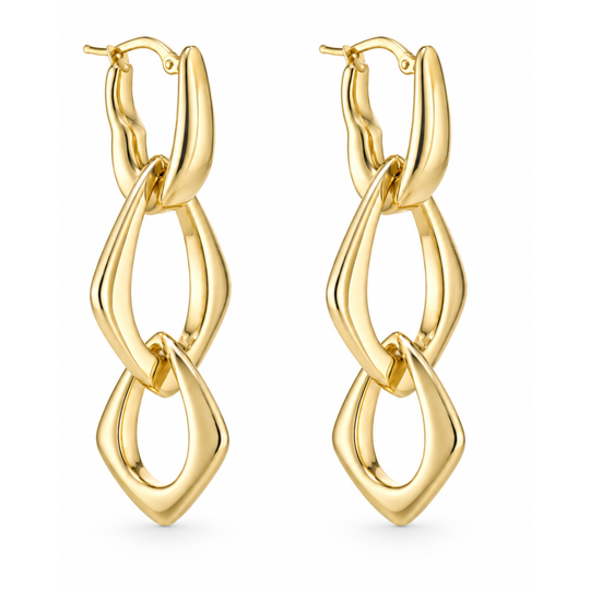 14ct Gold Multi Drop Earrings