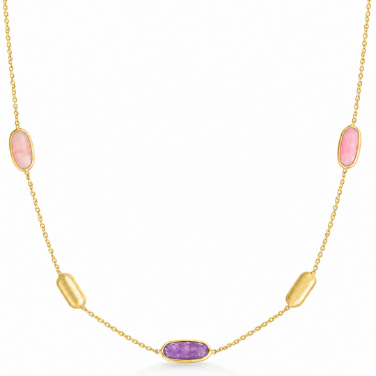 14ct Gold Multi Gemstone Necklace