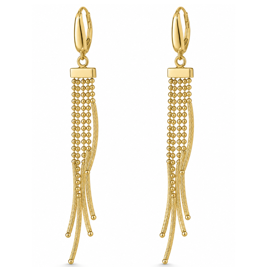 14ct Gold Tassel Drop Earrings