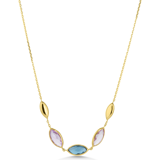 14ct Marquise Gemstone Necklace