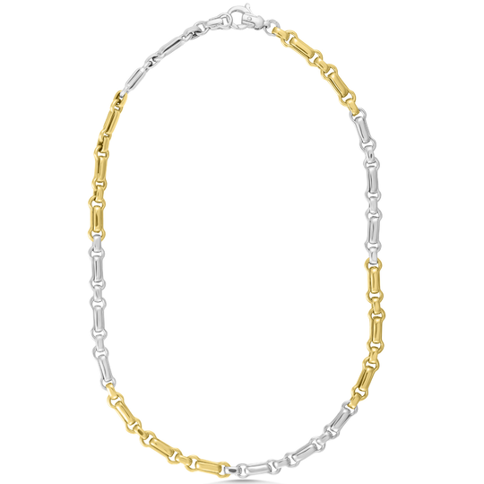 14ct Two Tone Link Necklace