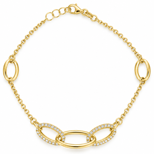 14ct Yellow Gold Oval Link Bracelet