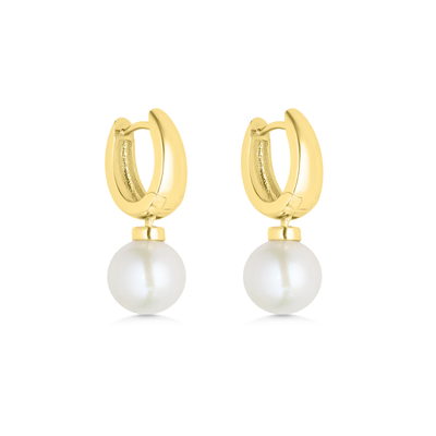 14ct Yellow Gold Pearl Drop Earrings
