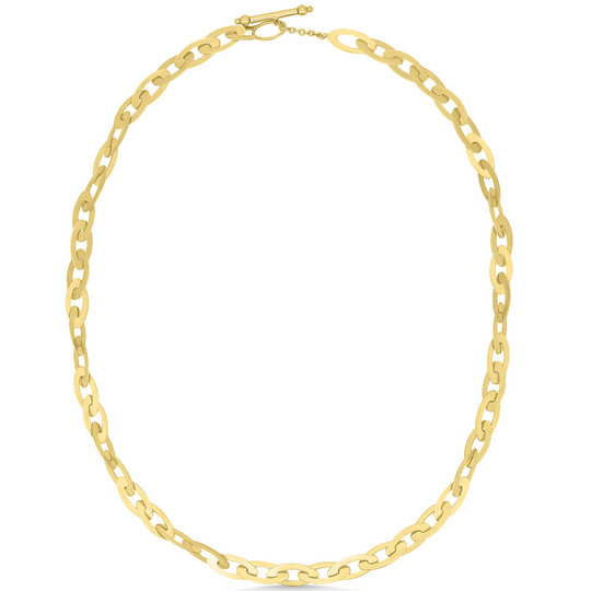 14ct Yellow Gold Ovate Link Necklace