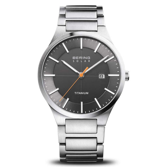 Gent's Bering Slim Solar Silver Watch