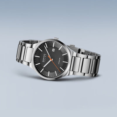Gent's Bering Slim Solar Silver Watch