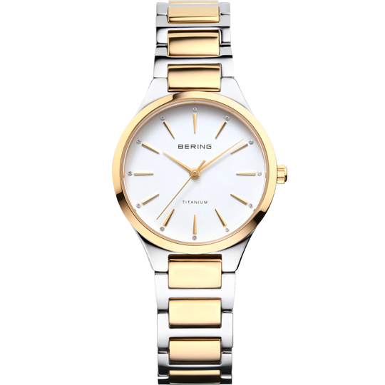 Ladies' Bering Titanium Polished Two Tone Watch