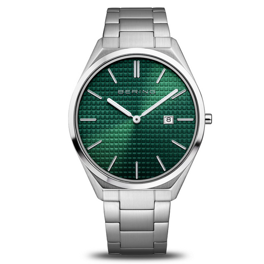 Gent's Bering Ultra Slim Green Watch