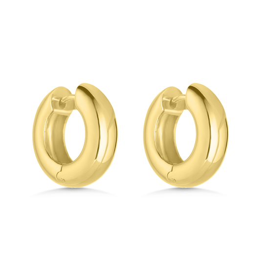 Gold Chunky Huggie Hoop Earrings