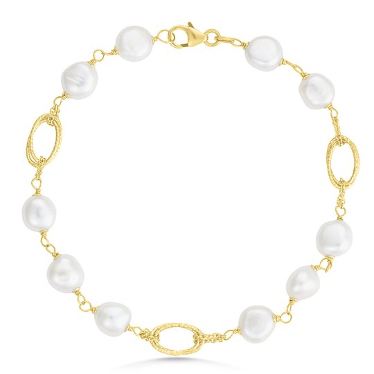 18ct Yellow Gold Pearl Bracelet