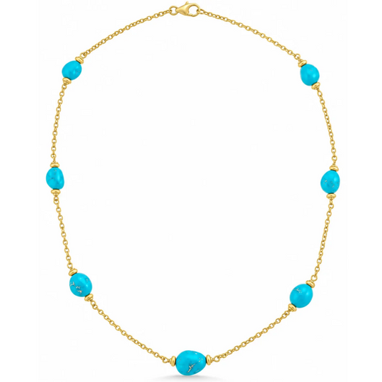 18ct Gold Turquoise Necklace