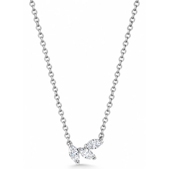 18ct Marquise Trilogy Diamond Pendant