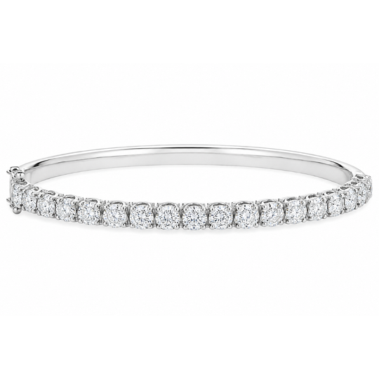 18ct White Gold 1.45ct Diamond Bangle