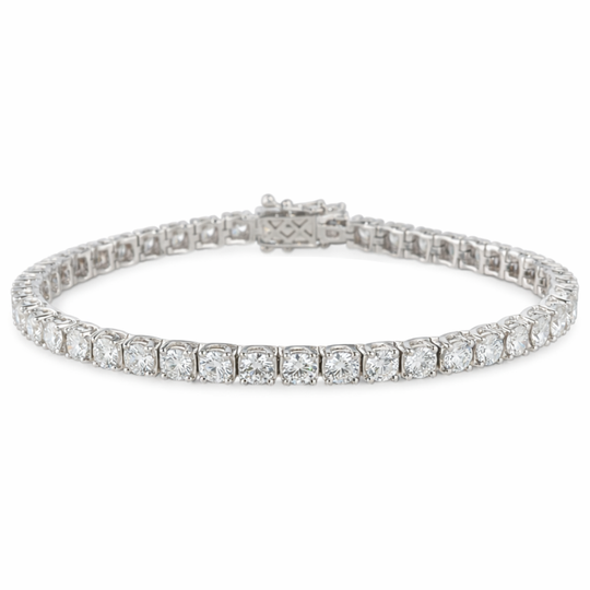 18ct White Gold 8ct Diamond Tennis Bracelet